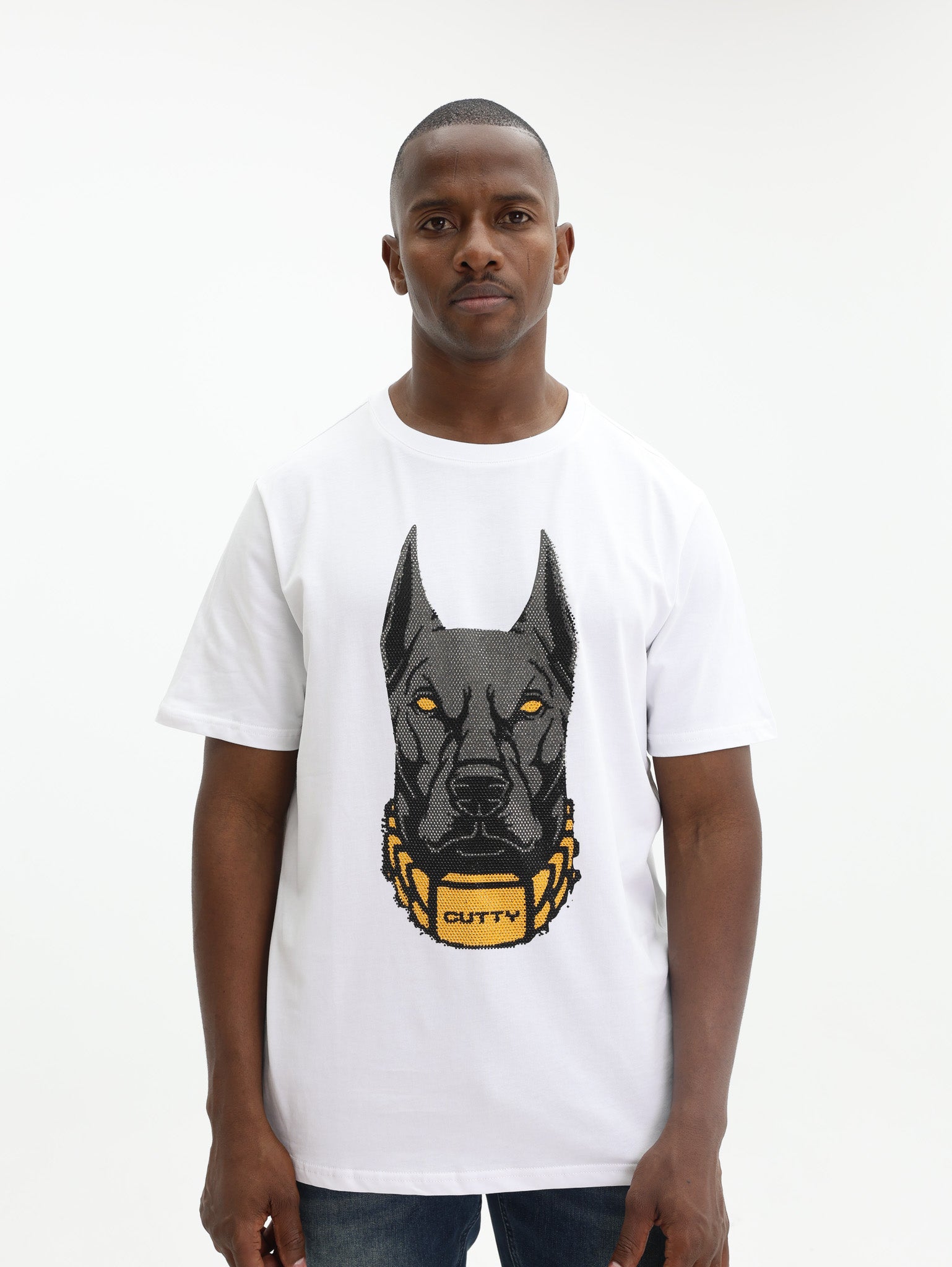 Cutty T-Shirt Dog Logo White